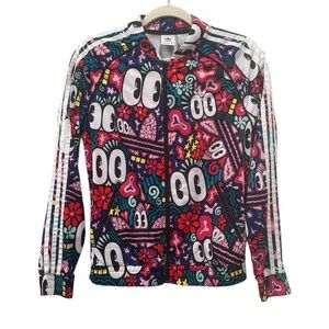 Adidas Hattie Stewart Full Zip Track Full Zip Graphic Jacket Colorful Sz S
